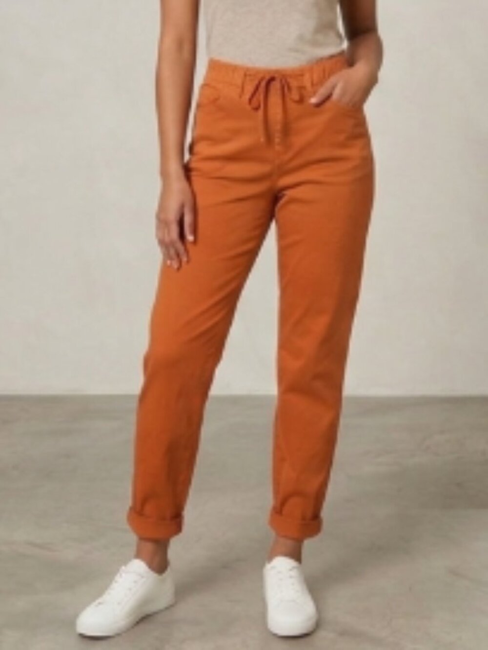 Judy Blue Garment Dyed Auburn Orange Double Cuff Jogger Jeans Size 11/30 - Picture 2 of 14